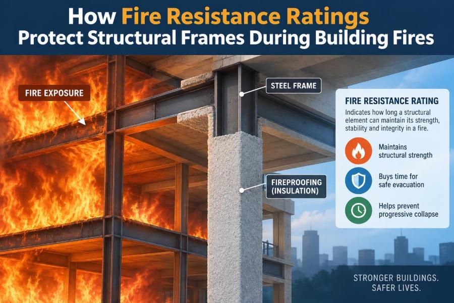 🔥 How Fire Resistance Ratings Protect Structural Frames During Building Fires