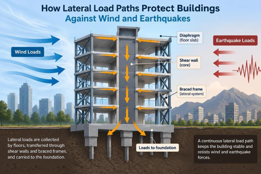π’ How Lateral Load Paths Protect Buildings Against Wind and Earthquakes
