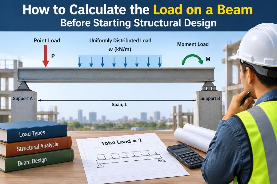 🏗️ How to Calculate the Load on a Beam Before Starting Structural Design