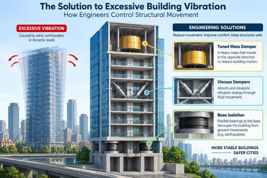 🏗️ The Solution to Excessive Building Vibration: How Engineers Control Structural Movement