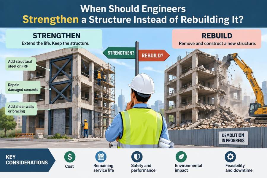 🏗️ When Should Engineers Strengthen a Structure Instead of Rebuilding It?
