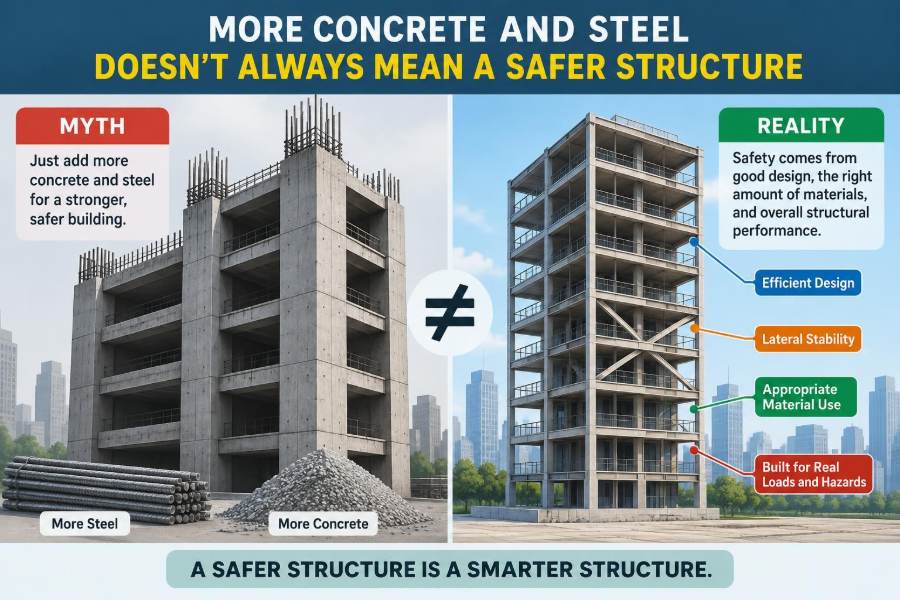 🏗️ Debunking the Myth That More Concrete and Steel Always Make a Structure Safer