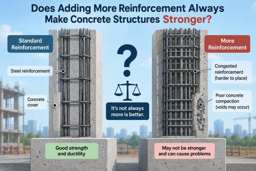 🏗️ Does Adding More Reinforcement Always Make Concrete Structures Stronger?