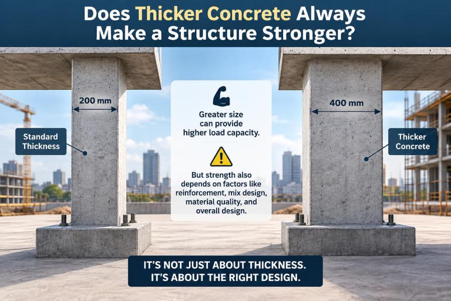 🏗️ Does Thicker Concrete Always Make a Structure Stronger?