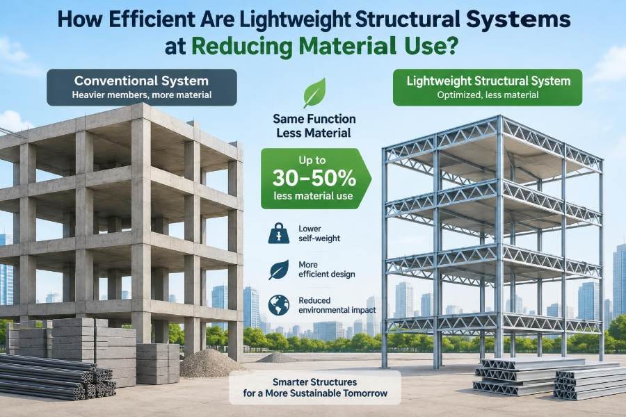 ๐๏ธ How Efficient Are Lightweight Structural Systems at Reducing Material Use?