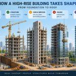 🏗️ How It’s Built: How a High-Rise Building Takes Shape from Foundation to Roof