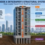 🏗️ Inside a Skyscraper’s Structural System: How Loads Travel from Roof to Foundation