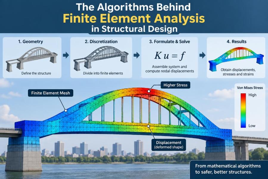 🏗️ The Algorithms Behind Finite Element Analysis in Structural Design